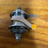 BICYCLE HUB SHINERS LEATHER AMBER FITS SCHWINN FRONT & REAR HUBS & OTHERS NEW