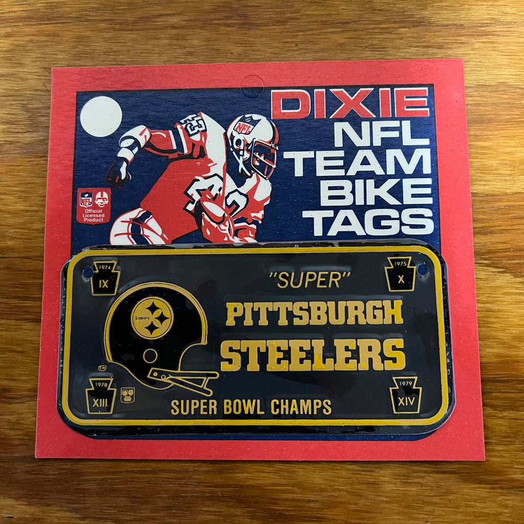 DIXIE NFL PITTSBURGH STEELERS SUPER BOWL NFL CHAMPS BICYCLE PLATE TAGS