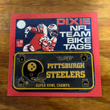 DIXIE NFL PITTSBURGH STEELERS SUPER BOWL NFL CHAMPS BICYCLE PLATE TAGS