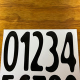 OLD SCHOOL BMX BLACK NUMBER PLATE STICKER SET FITS MONGOOSE GT HUTCH PK NOS