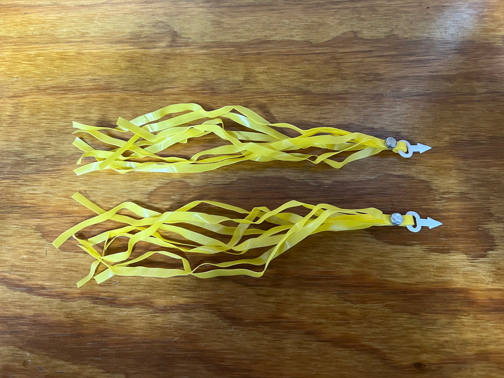 BICYCLE STREAMERS YELLOW FITS MANY BIKES SCHWINN SEARS HUFFY AND