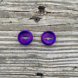 SUNTOUR VX LIGHT BLUE PURPLE OLD SCHOOL BMX "CRANK DUST CAPS" REDLINE 400 PROFILE NOS