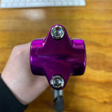 BICYCLE HANDLE BAR STEM FITS OLD SCHOOL MOUNTAIN BIKE 1990S PURPLE 21.1