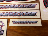 OLD MID SCHOOL MONGOOSE VILLAIN COMPLETE STICKER DECAL SET BMX BIKE NOS