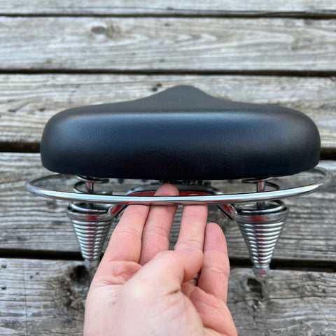 BICYCLE SEAT COMFORT HEAVY DUTY SPRINGS CRASH RAIL NEW BLACK FOR SCHWI – Bicycle Heaven