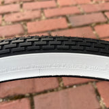 BICYCLE TIRES FIT SCHWINN 24 X 1-3/4 S-7 WHEELS FLEET STARLET WHITE WALL NEW