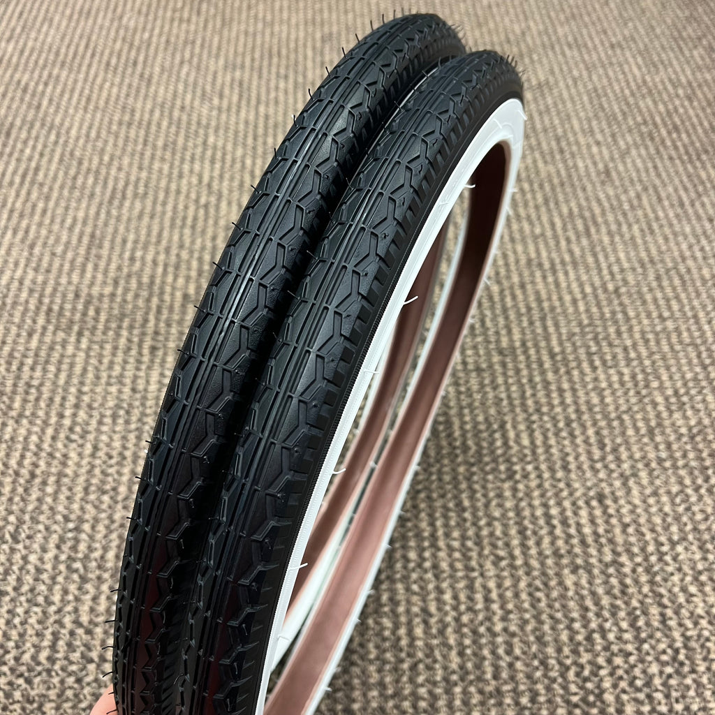 BICYCLE TIRES 20 X WHITE WALL FITS SCHWINN HUFFY SEARS MURRAY OTHERS NEW