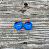 SUGINO BMX CRANK DUST CAPS BLUE ILLUSION FOR 80-87 OLD SCHOOL CT MAXY CROSS GT