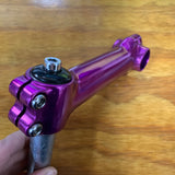 BICYCLE HANDLE BAR STEM FITS OLD SCHOOL MOUNTAIN BIKE 1990S PURPLE 21.1