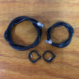 BICYCLE BRAKE CABLES & CLAMPS BLACK FIT SCHWINN HUFFY SEARS BMX OLD SCHOOL BIKES