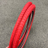 BICYCLE TIRES 20 X 1.95 RED WALL FITS OLD SCHOOL BMX GT MONGOOSE SCHWINN OTHERS