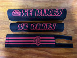 SE BIKES LIFE BMX PAD SET BLACK & RED FITS SE BIKES & OTHERS NEW