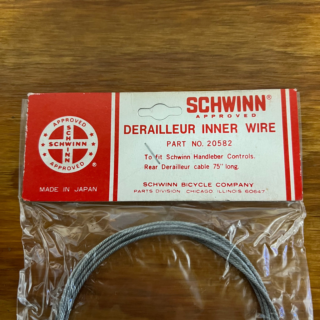 SCHWINN APPROVED DERAILLEUR INNER CABLE AUTHENTIC FOR SCHWINN NO 20582 NOS