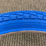 BICYCLE TIRE 20 X 1.95 BLUE WALL FITS OLD SCHOOL BMX GT MONGOOSE SCHWINN & OTHERS