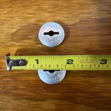 SUGINO BMX "CRANK DUST CAPS" SILVER 80-87 OLD SCHOOL NOS CT MAXY CROSS SUPER GT MIGHTY