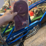 HUFFY BICYCLE SISSY BAR HEAD COVER PAD PURPLE GLITTER VINTAGE NOS NEVER USED