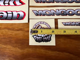 OLD MID SCHOOL MONGOOSE VILLAIN COMPLETE STICKER DECAL SET BMX BIKE NOS