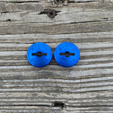 SUGINO BMX CRANK DUST CAPS BLUE ILLUSION FOR 80-87 OLD SCHOOL CT MAXY CROSS GT