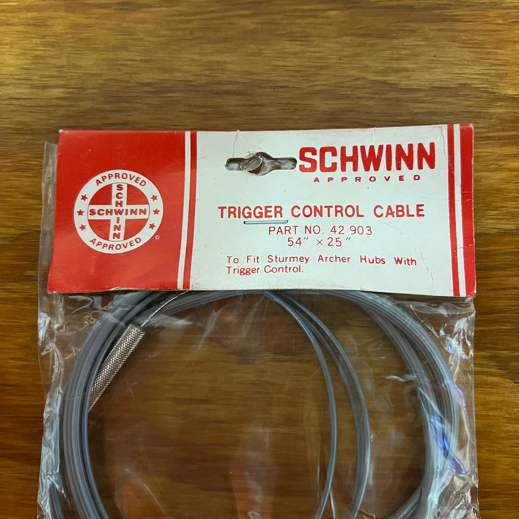 SCHWINN APPROVED TRIGGER CONTROL CABLE NO 42903 VINTAGE NOS