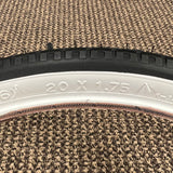 BICYCLE TIRE 20 X 1.75 WHITE WALL FITS SCHWINN HUFFY SEARS MURRAY & OTHERS NEW