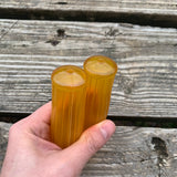 FLYTE BICYCLE GRIPS CLEAR YELLOW GOLD MADE IN ITALY VINTAGE NOS