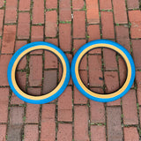 BICYCLE TIRES BLUE 16 X 1.75 CARLISLE USA VINTAGE NOS FIT MANY BIKES