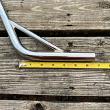 BMX BICYCLE SEAT POST 22.2 STEEL CHROME BENT STYLE FOR OLD SCHOOL BMX & OTHERS