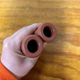 PRE WAR BICYCLE POINTED GRIPS STYLE BROWN FITS DAYTON HIGGINS & OTHERS NEW