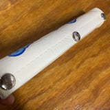 OLD SCHOOL BLUE ON BLUE PAD FITS STRAIGHT HANDLEBAR BMX BIKE VINTAGE NOS