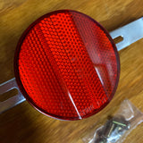 BICYCLE BANANA SEAT SISSY BAR REFLECTOR & BRACKET FIT ORANGE KRATE SEARS HUFFY