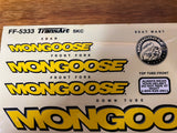 OLD MID SCHOOL MONGOOSE OUTER LIMITS COMPLETE STICKER DECAL SET BMX BIKE NOS