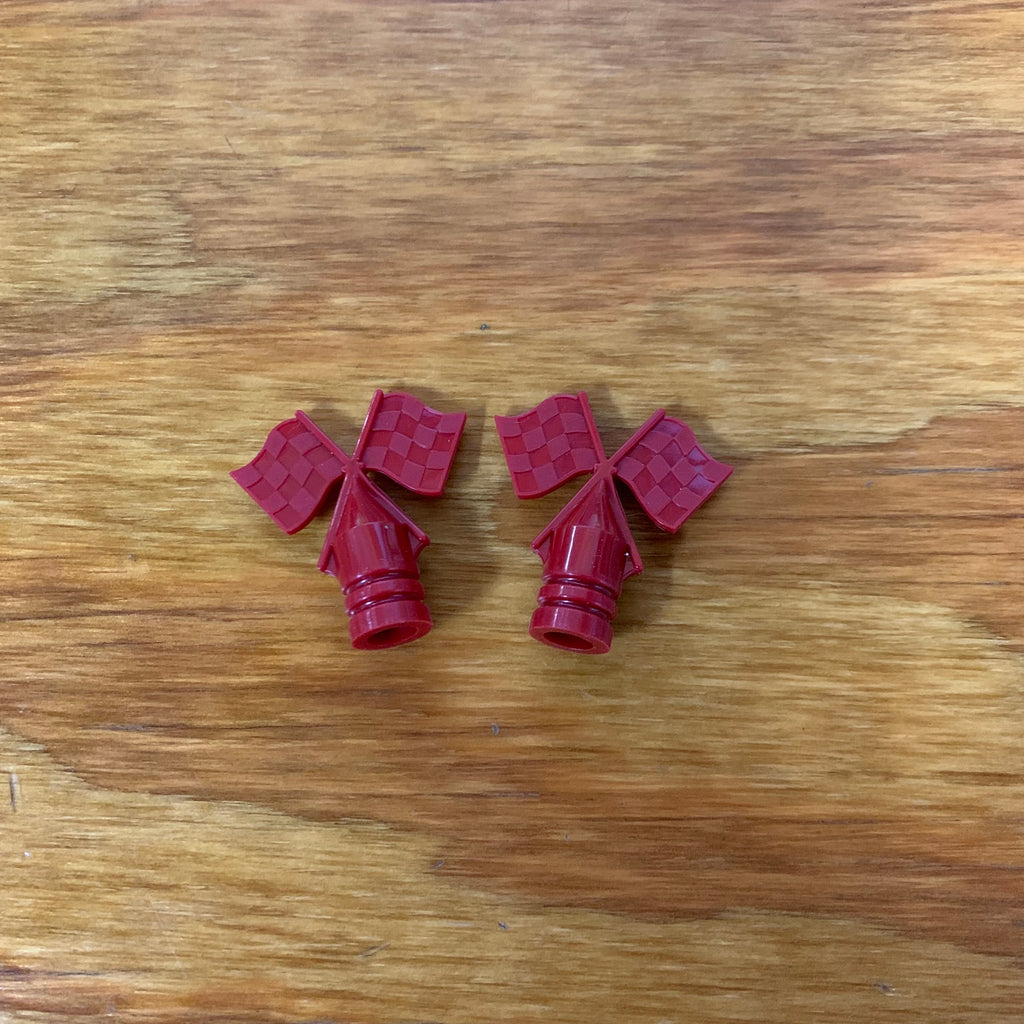SCHWINN TIRE FLAG VALVE CAPS SOLID RED FOR APPLE KRATE AND OTHERS