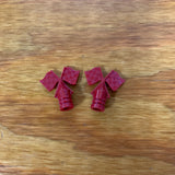 SCHWINN TIRE FLAG VALVE CAPS SOLID RED FOR APPLE KRATE AND OTHERS