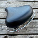 BICYCLE SEAT COMFORT HEAVY DUTY SPRINGS CRASH RAIL NEW BLACK FOR SCHWINN & OTHER