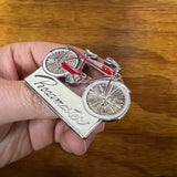 ROADMASTER LAPEL PIN VINTAGE BICYCLE STEEL METAL BRASS NOS