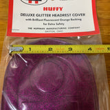 HUFFY BICYCLE SISSY BAR HEAD COVER PAD PURPLE GLITTER VINTAGE NOS NEVER USED