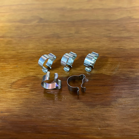 5X BICYCLE CABLE CLAMPS FITS HUFFY RAIL THE WHEEL SEARS & OTHERS VINTAGE NOS 5/8"