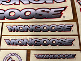 OLD MID SCHOOL MONGOOSE VILLAIN COMPLETE STICKER DECAL SET BMX BIKE NOS