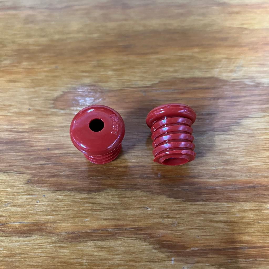 BICYCLE HANDLE BAR PLUGS RED FITS SCHWINN HUFFY SEARS MURRAY AND OTHERS NEW