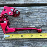 NEW OLD SCHOOL CANDY RED BMX BRAKE LEVERS FOR COOK BROS JMC REDLINE MONGOOSE NOS