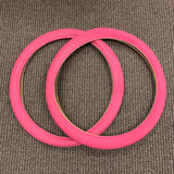 BICYCLE TIRES 26 X 2.125 BRICK TREAD PINK FIT SCHWINN PHANTOM HUFFY AND OTHERS