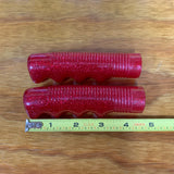 BICYCLE GRIPS VINTAGE STYLE FITS SCHWINN HUFFY SEARS & OTHERS RED GLITTERS NEW