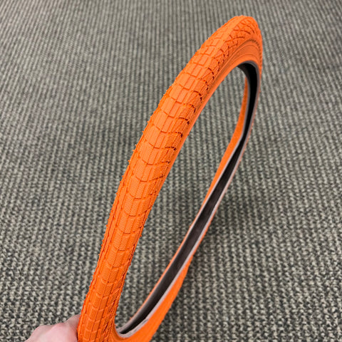 BICYCLE TIRE 20 X 1.95 ORANGE WALL FITS OLD SCHOOL BMX MONGOOSE SCHWINN & OTHERS