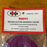 HUFFY BICYCLE SISSY BAR HEAD COVER PAD PURPLE GLITTER VINTAGE NOS NEVER USED