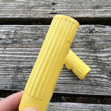 VINTAGE YELLOW TRICYCLE GRIPS 3/4" ID, 3-1/2" LONG FITS COLSON AMF ELGIN HUFFY NOS