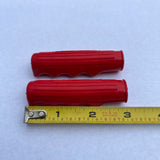VINTAGE RED TRICYCLE GRIPS 5/8" ID. 3" LONG FITS ELGIN AMF HUFFY COLSON NOS