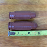 BICYCLE GRIPS VINTAGE BROWN 2-7/8" LONG FOR TRIKES SMALL BIKE NOS