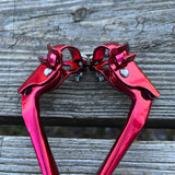 NEW OLD SCHOOL CANDY RED BMX BRAKE LEVERS FOR COOK BROS JMC REDLINE MONGOOSE NOS