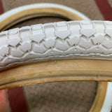 HWA FONG BMX WHITE TIRES 86 87 88 GT PRO PERFORMER HARO FREESTYLE BMX OLD SCHOOL NOS