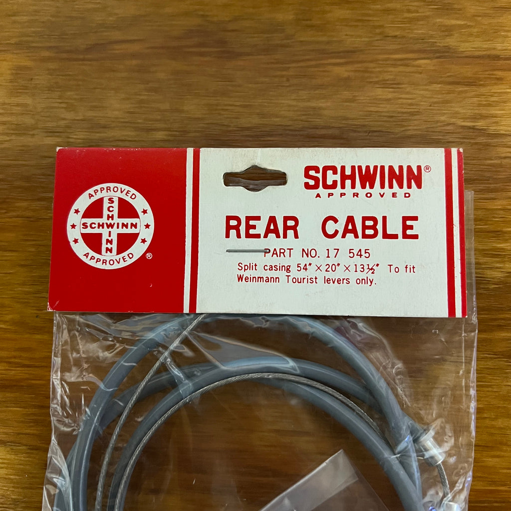 SCHWINN BRAKE REAR CABLE TO FIT WEINMANN TOURIST LEVERS ONLY NO 17545 NOS